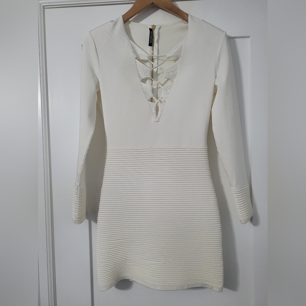 Balmain Long Sleeve Mini Dress